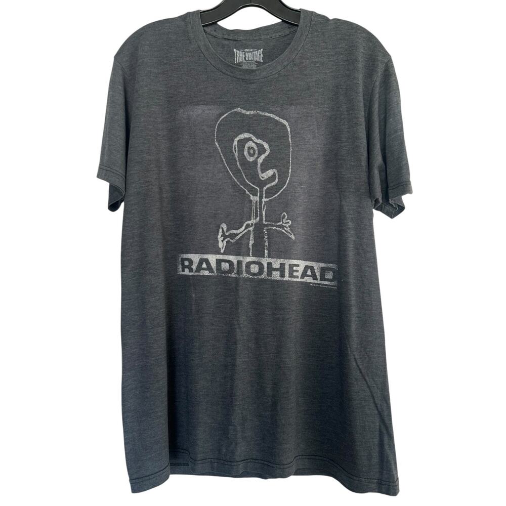 Radiohead The Bends Album Graphic Band T-Shirt Charcoal Gray XL